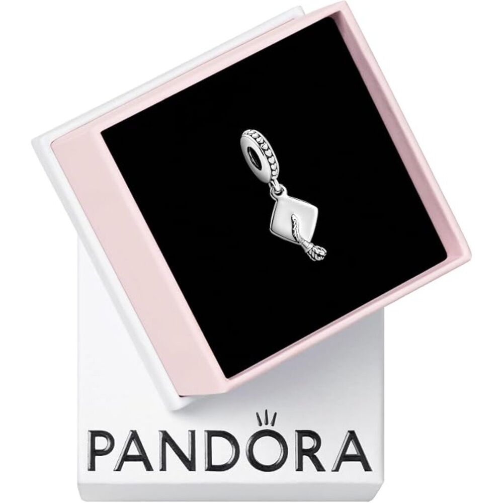 NWOT Graduation Cap Dangle Pandora FIT Silver Charm